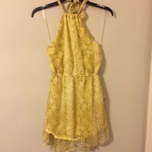 American threads yellow halter top